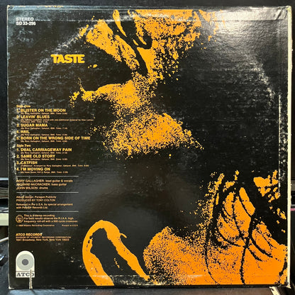 Taste - Taste (VINYL LP ATCO SD 33-296 1969) | Near Mint- (NM-) Very Good Plus (VG+)-