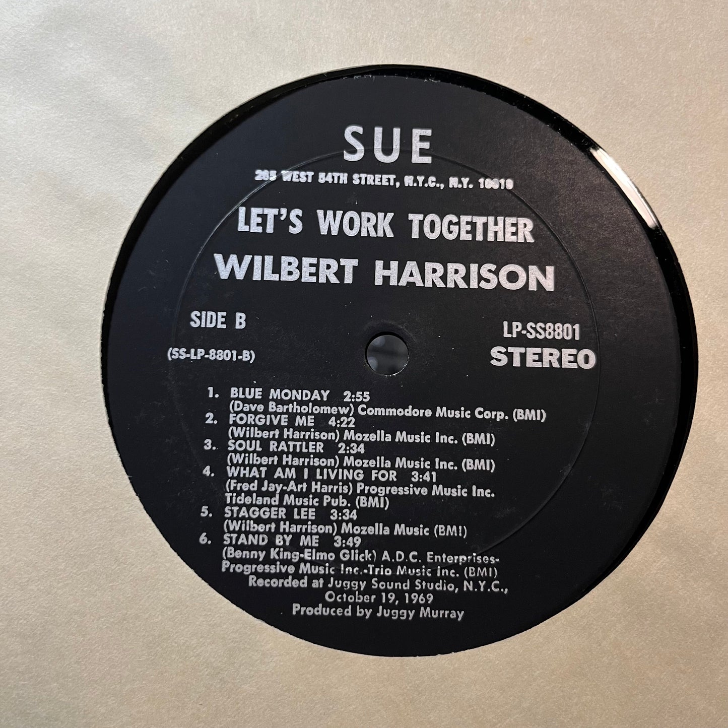Wilbert Harrison - Let's Work Together (VINYL LP SUE RECORDS INC. LP-SS8801 1969) | USED Near Mint (NM or M-)-