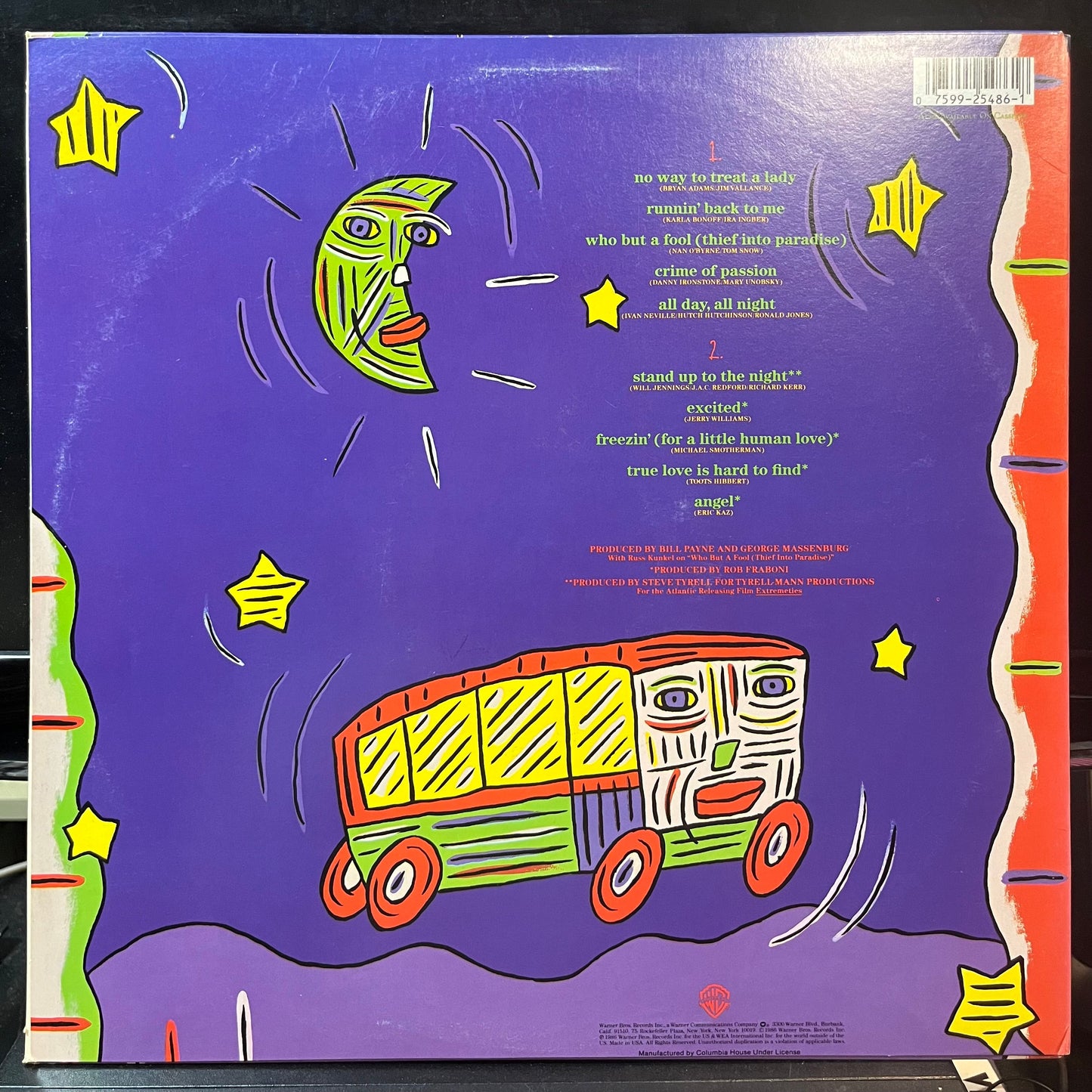 Bonnie Raitt - Nine Lives (VINYL LP WARNER BROS. 9 W1-25486 1986) | Near Mint (NM or M-) Near Mint- (NM-)-