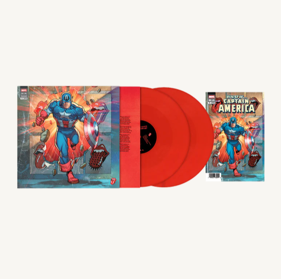 The Rolling Stones - Foreign Tongues + Marvel Comic- CAPTAIN AMERICA (RED VINYL 2xLP)*LIGHT CREASE* | Mint (M) Excellent+ (EX+)-