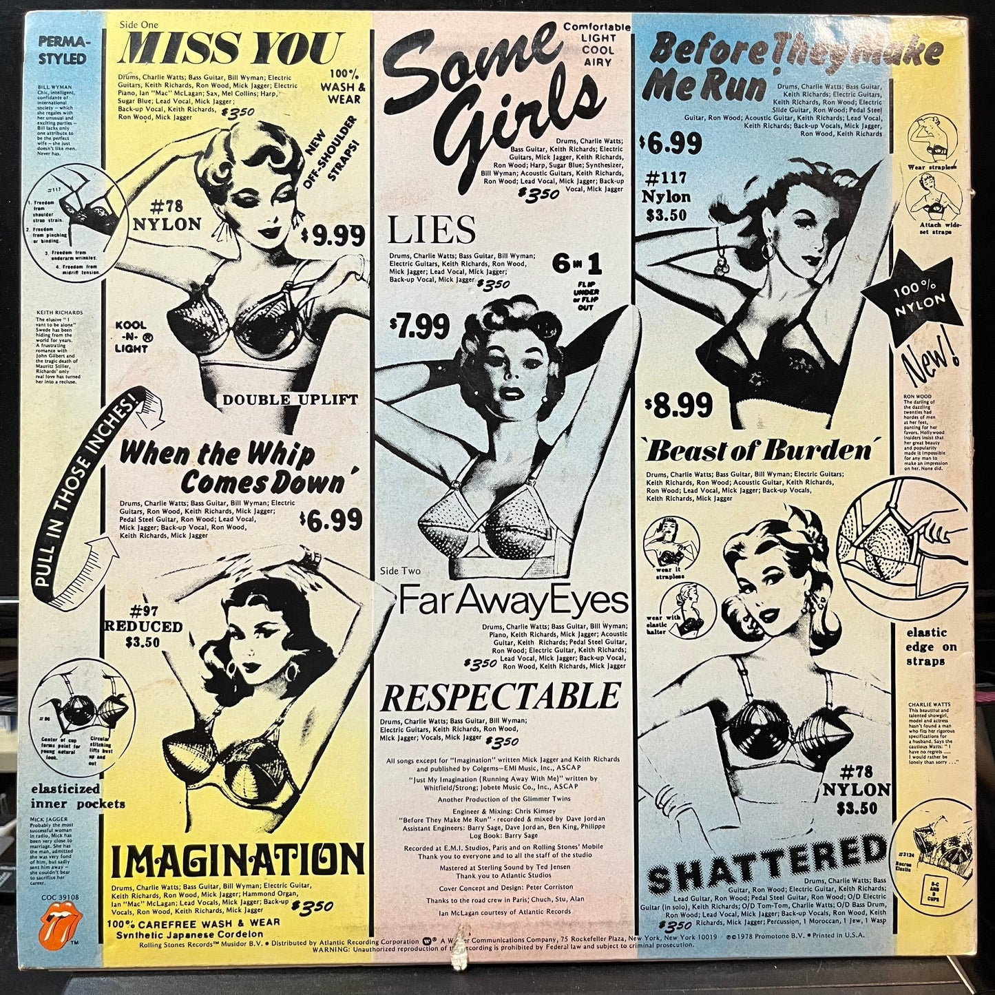 The Rolling Stones - Some Girls (VINYL LP ROLLING STONES COC 39108 1978) | Excellent+ (EX+) Excellent+ (EX+)-
