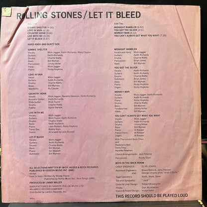 Rolling Stones - Let It Bleed (VINYL LP LONDON NPS - 4 1969) | Excellent (EX) Very Good (VG)-