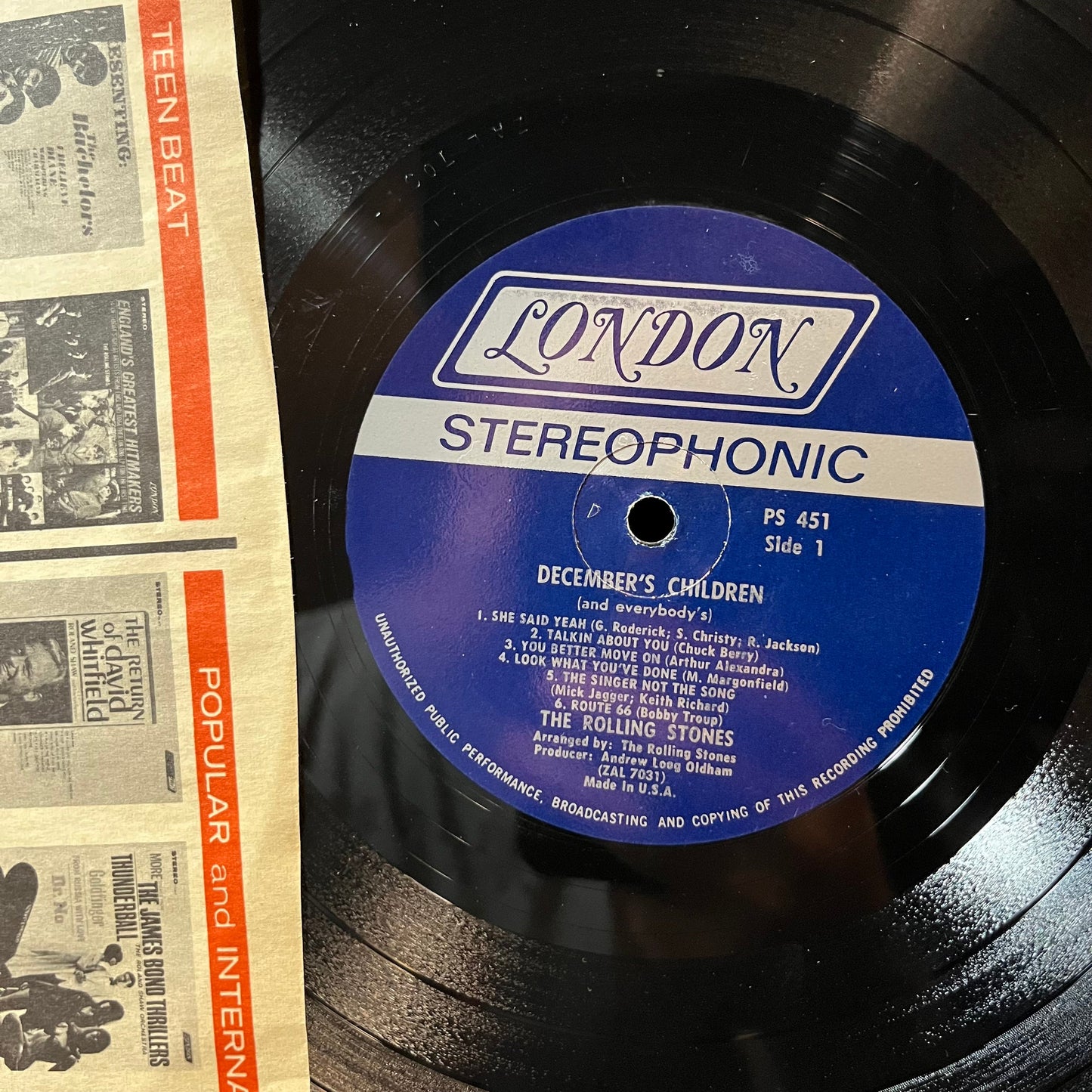 The Rolling Stones - December's Children (And Everybody's)(VINYL LP LONDON PS 451) | Near Mint- (NM-) Very Good Plus (VG+)--