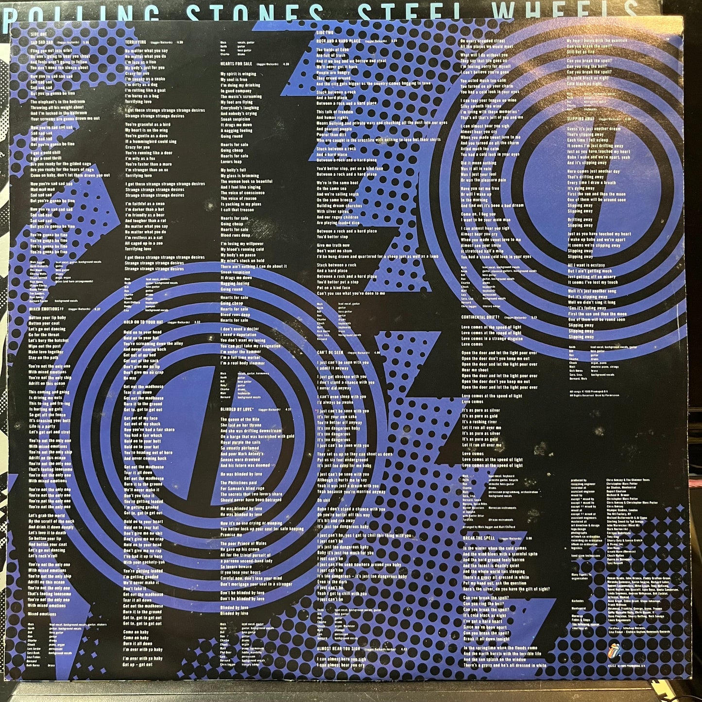 The Rolling Stones - Steel Wheels (VINYL LP ROLLING STONES OC 45333 1989) | Near Mint (NM or M-) Near Mint (NM)--