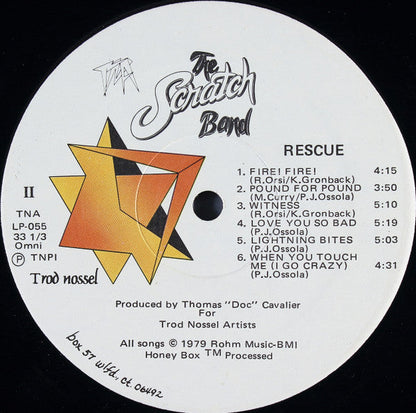 The Scratch Band - Rescue (VINYL LP TNA TNA-LP-055 1979) | USED Near Mint (NM or M-) Excellent+ (EX+)-