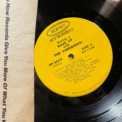 The Yardbirds - Having A Rave Up With The Yardbirds (VINYL LP EPIC BN 26177 1965) | Near Mint (NM or M-) Very Good (VG)--