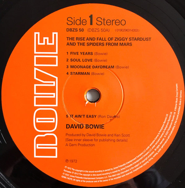 David Bowie - The Rise And Fall Of Ziggy Stardust And The Spiders From Mars (HALF SPEED) | Mint (M) Mint (M)-