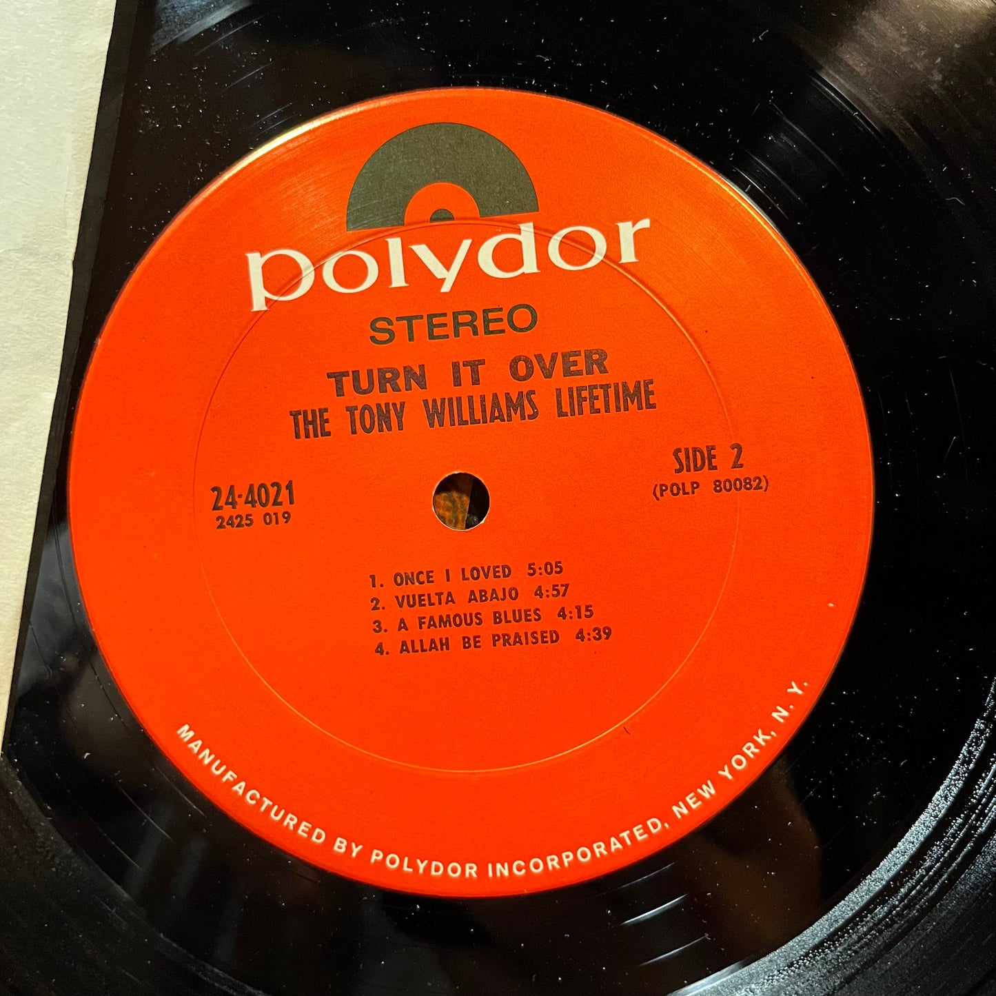 The Tony Williams Lifetime - (Turn It Over)(VINYL LP POLYDOR 24-4021 1970) | Near Mint (NM or M-) Very Good (VG)-