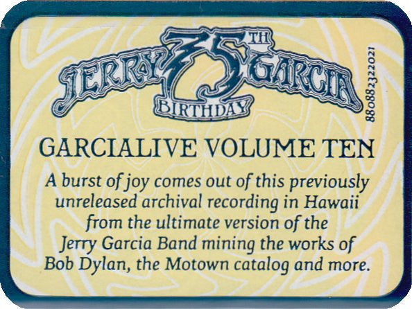 The Jerry Garcia Band - GarciaLive Volume 10 (May 20th, 1990 Hilo Civic Auditorium)(CD) | Mint (M)-