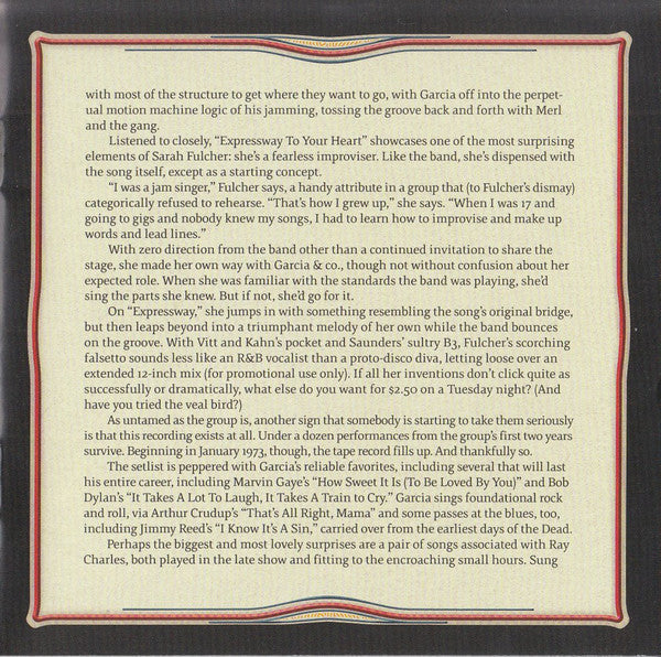 Jerry Garcia - GarciaLive Volume 12 (January 23rd, 1973 The Boarding House) (CD) | Mint (M) Mint (M)-