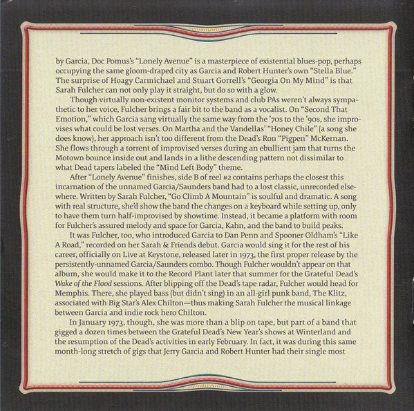 Jerry Garcia - GarciaLive Volume 12 (January 23rd, 1973 The Boarding House) (CD) | Mint (M) Mint (M)-