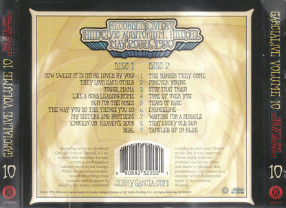The Jerry Garcia Band - GarciaLive Volume 10 (May 20th, 1990 Hilo Civic Auditorium)(CD) | Mint (M)-