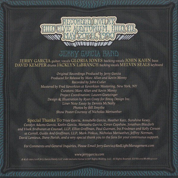 The Jerry Garcia Band - GarciaLive Volume 10 (May 20th, 1990 Hilo Civic Auditorium)(CD) | Mint (M)-