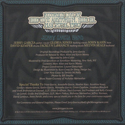 The Jerry Garcia Band - GarciaLive Volume 10 (May 20th, 1990 Hilo Civic Auditorium)(CD) | Mint (M)-