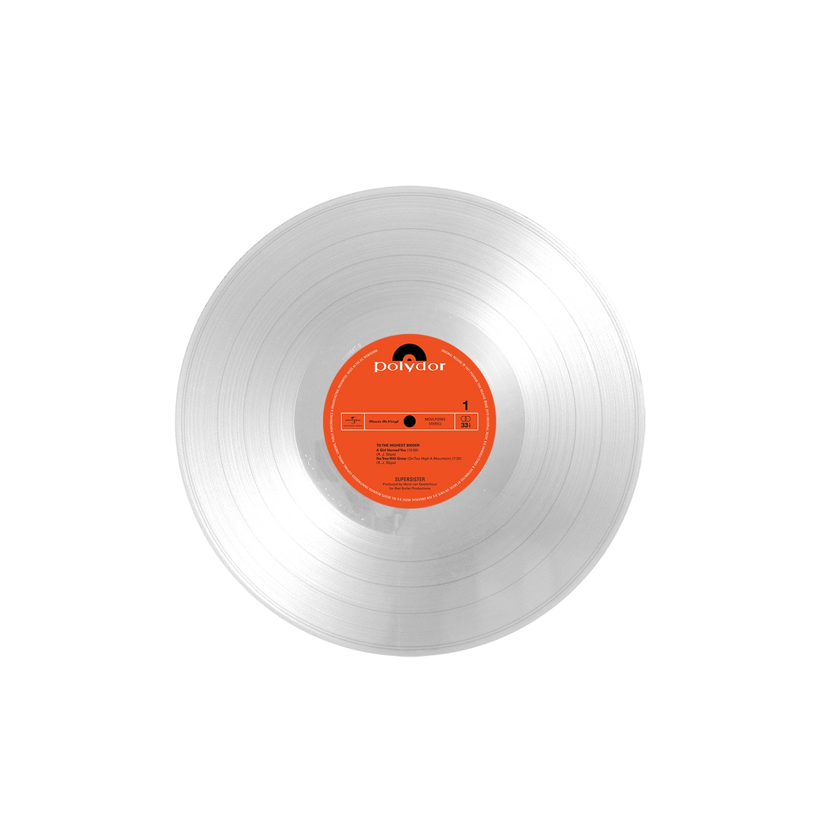 Supersister - To The Highest Bidder (MOV CRYSTAL CLEAR VINYL) | Mint (M) Mint (M)-