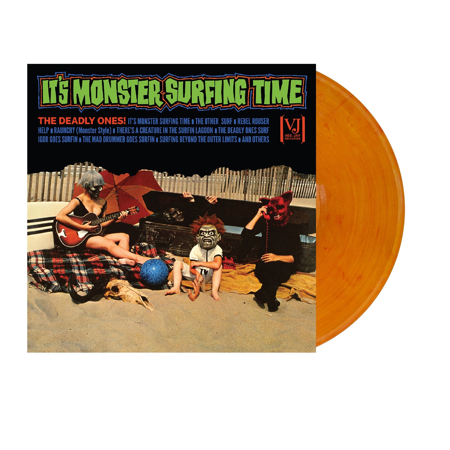 The Deadly Ones - It's Monster Surfing Time (All-Analog) (Bloody Pumpkin Vinyl) | Mint (M) Mint (M)-