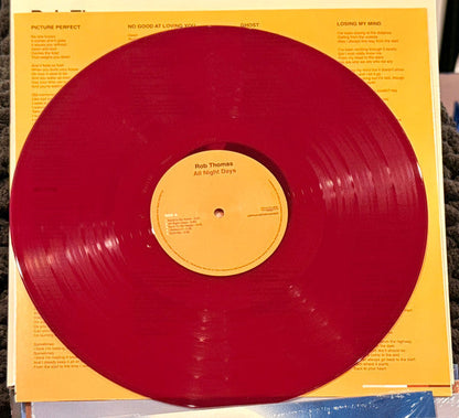 Rob Thomas - All Night Days (RED VINYL) *SIGNED* | Mint (M) Mint (M)-