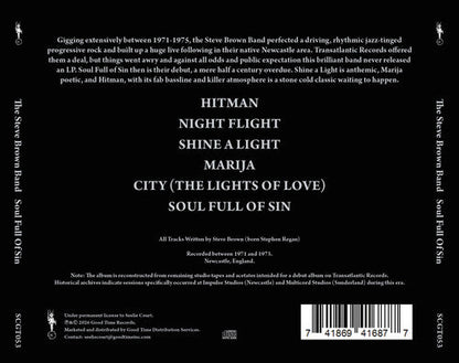 Steve Brown Band - (PRESALE 7/3/26) Soul Full of Sin (MANUFACTURED ON DEMAND CD) | Mint (M) Mint (M)-