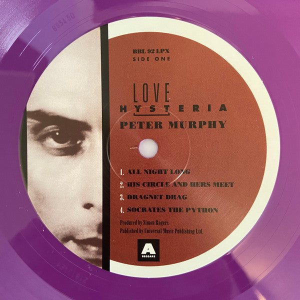 Peter Murphy - Love Hysteria (INDIGO VINYL) | Mint (M) Mint (M)-