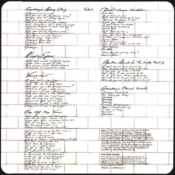 Pink Floyd - The Wall (180g VINYL) | Mint (M) Mint (M)-