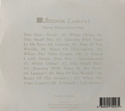 Ultravox - Lament [Steven Wilson Stereo Mix] (2xCD RSD) |-