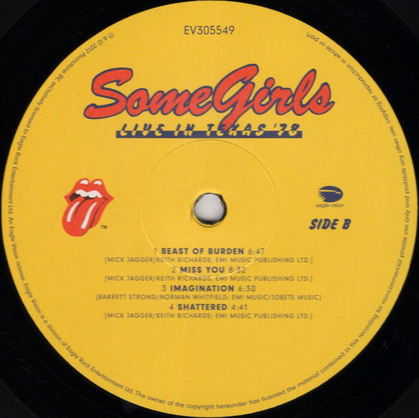 The Rolling Stones - Some Girls Live In Texas '78 (3xVINYL & DVD) | Mint (M) Mint (M)-