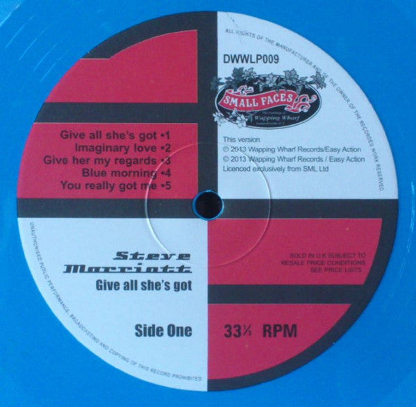 Steve Marriott - Give All She's Got (VINYL) | Mint (M) Mint (M)-