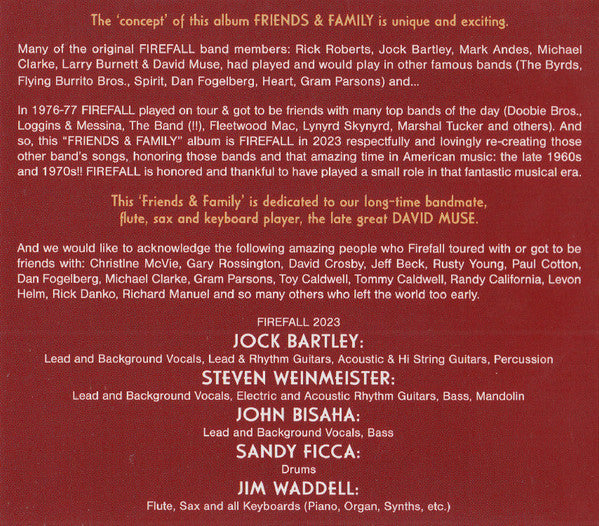 Firefall - Friends & Family (CD) | Mint (M) Mint (M)-