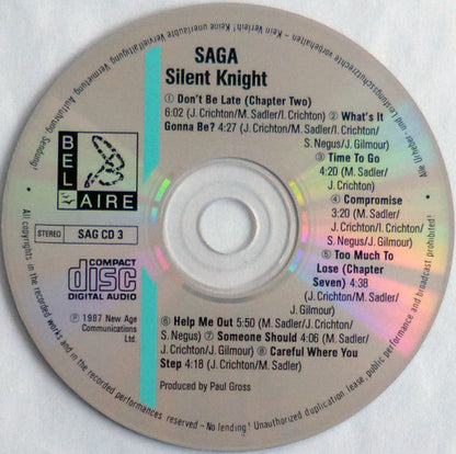 Saga (3) - Silent Knight (CD) | Near Mint (NM) Excellent+ (EX+)-