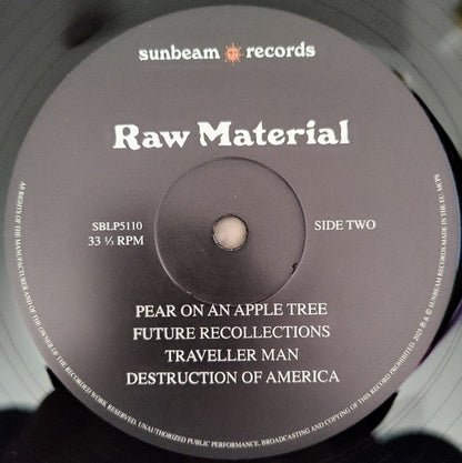 Raw Material (2) - Raw Material (VINYL) | Mint (M) Mint (M)-