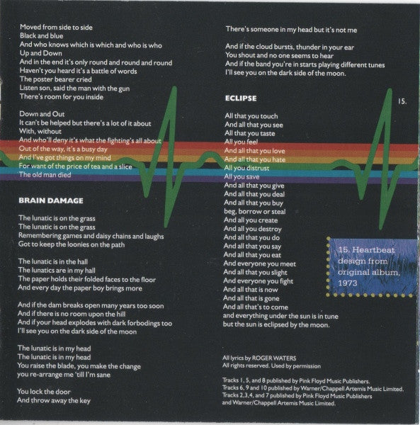 Pink Floyd - The Dark Side Of The Moon (CD GOLD) | Excellent+ (EX+) Near Mint (NM)--