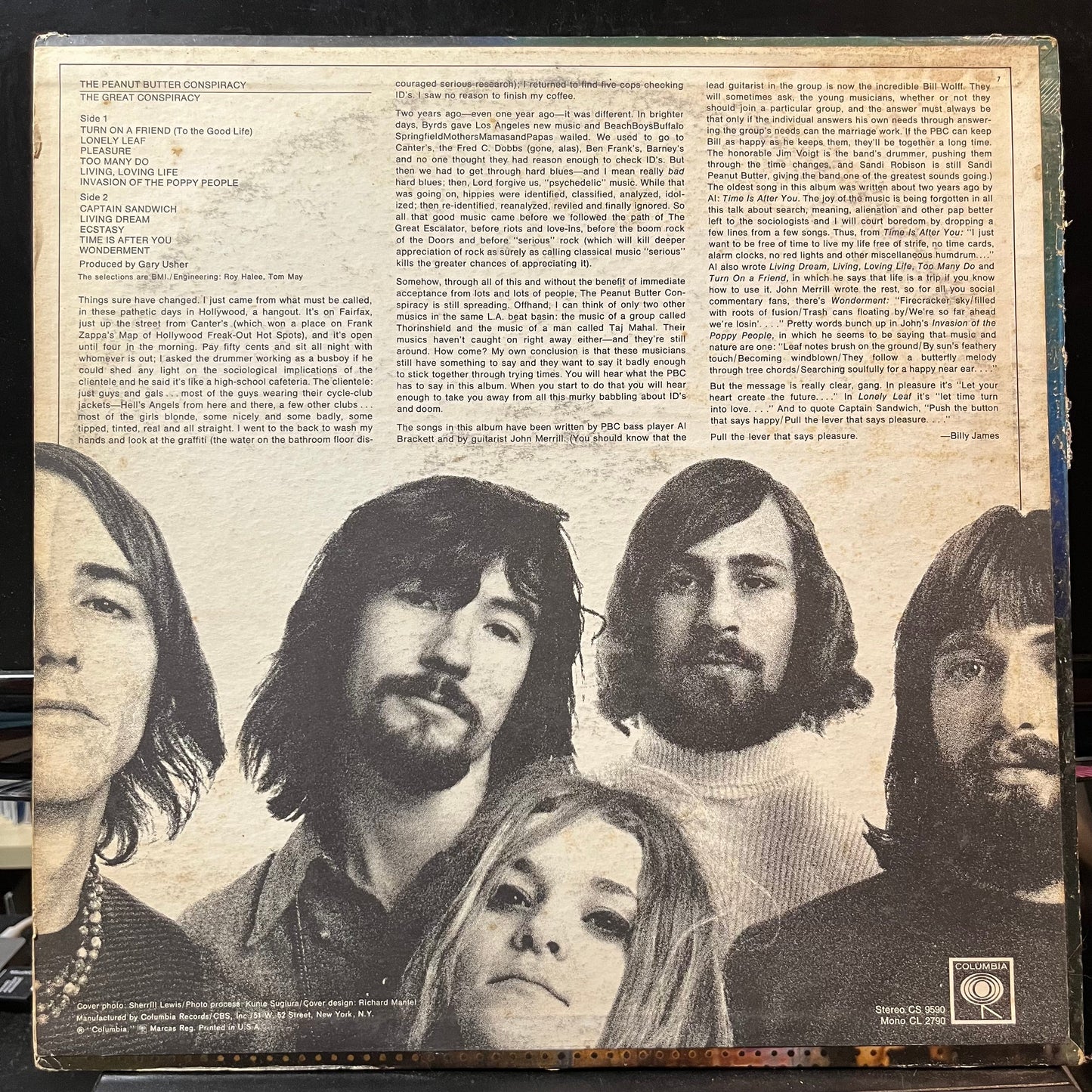 The Peanut Butter Conspiracy - The Great Conspiracy (VINYL LP COLUMBIA CS 9590 1967) | Excellent+ (EX+) Very Good (VG)--