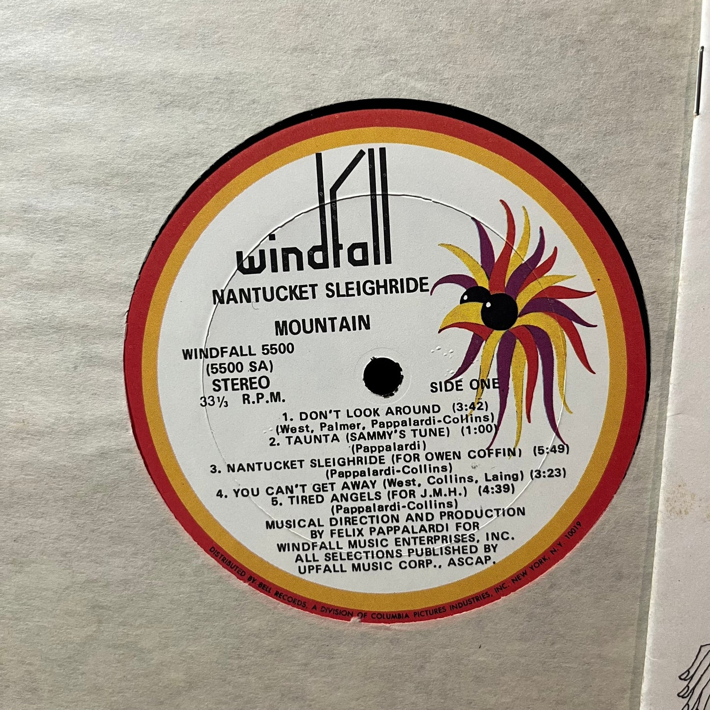 Mountain - Nantucket Sleighride (VINYL LP WINDFALL WINDFALL 5500 1971) | Excellent (EX) Very Good (VG)--