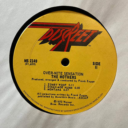The Mothers - Over-Nite Sensation (VINYL LP DISCREET MS 2149 1973) | Excellent (EX) Very Good Plus (VG+)-