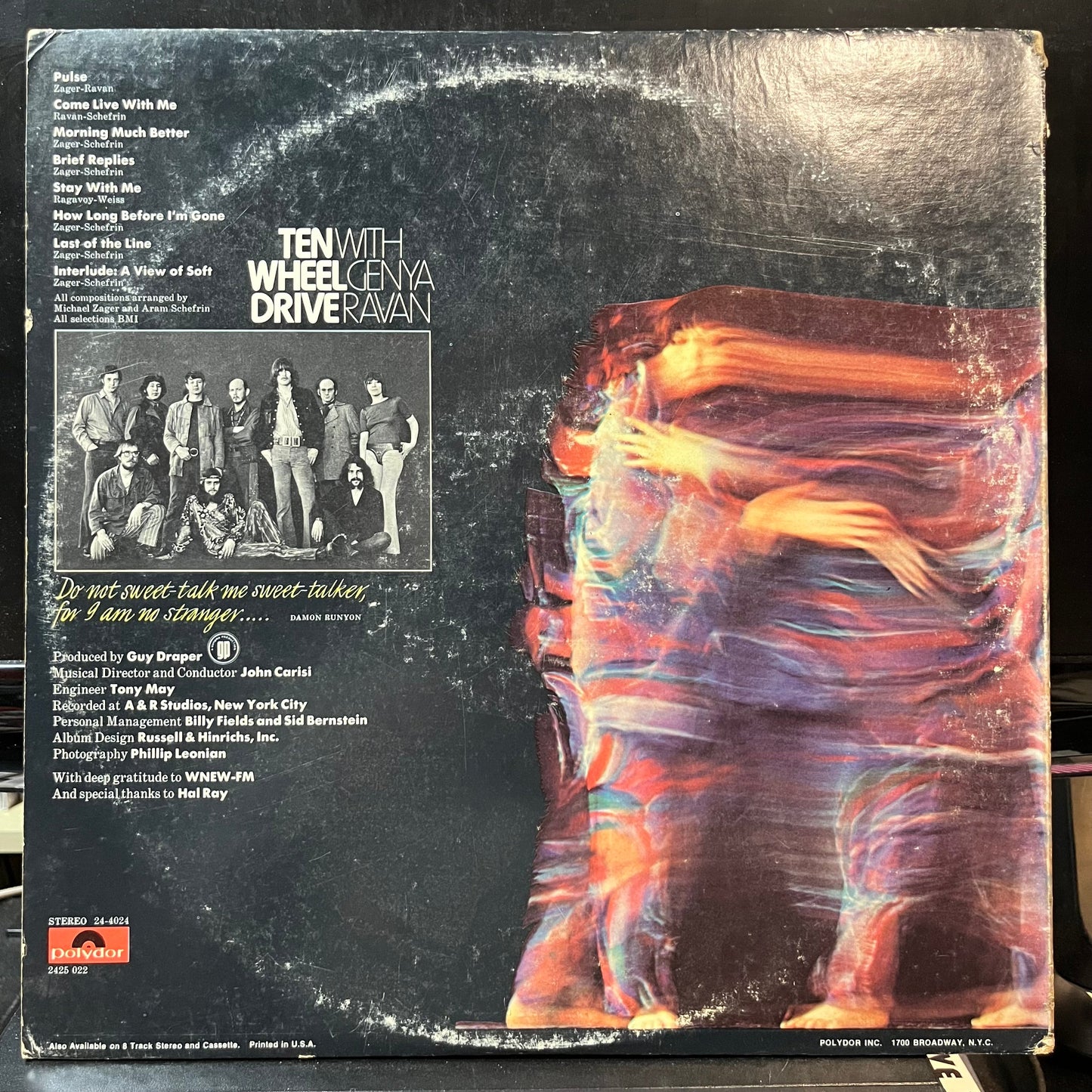 Ten Wheel Drive With Genya Ravan - Brief Replies (VINYL LP POLYDOR 2425 022 1970) | USED Near Mint (NM or M-) Very Good Plus (VG+)--