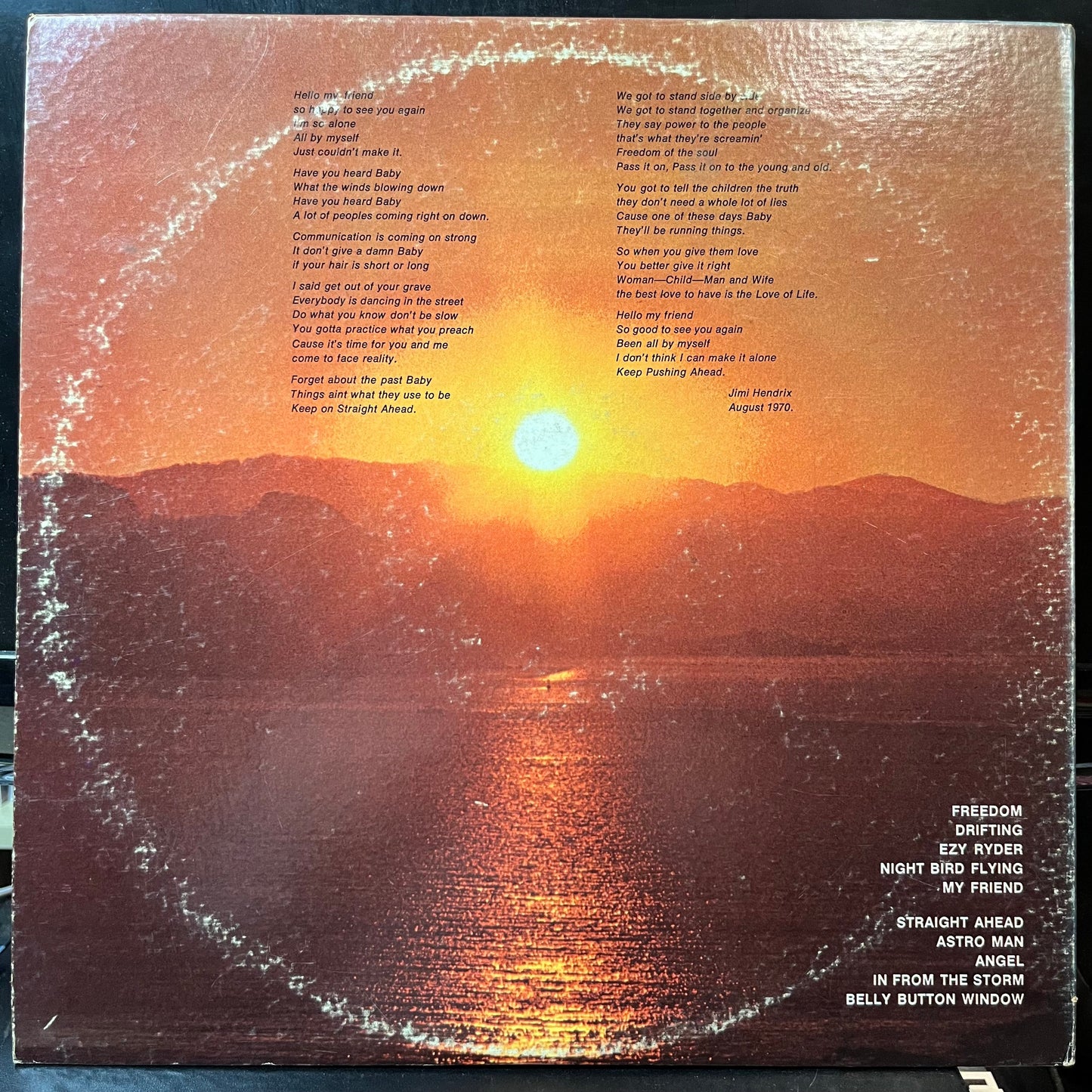 Jimi Hendrix - The Cry Of Love (VINYL LP REPRISE MS2034 1971) | USED Near Mint (NM or M-) Very Good Plus (VG+)--