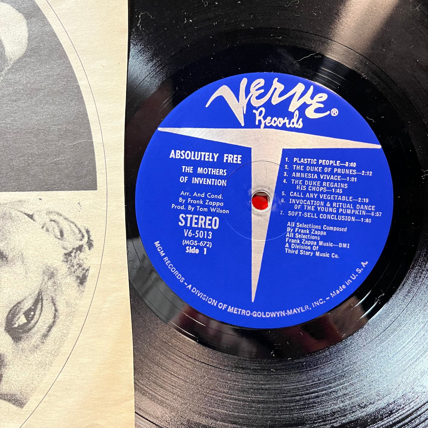 The Mothers Of Invention - Absolutely Free (VINYL LP VERVE V6-5013 1967) | Near Mint (NM or M-) Very Good Plus (VG+)--