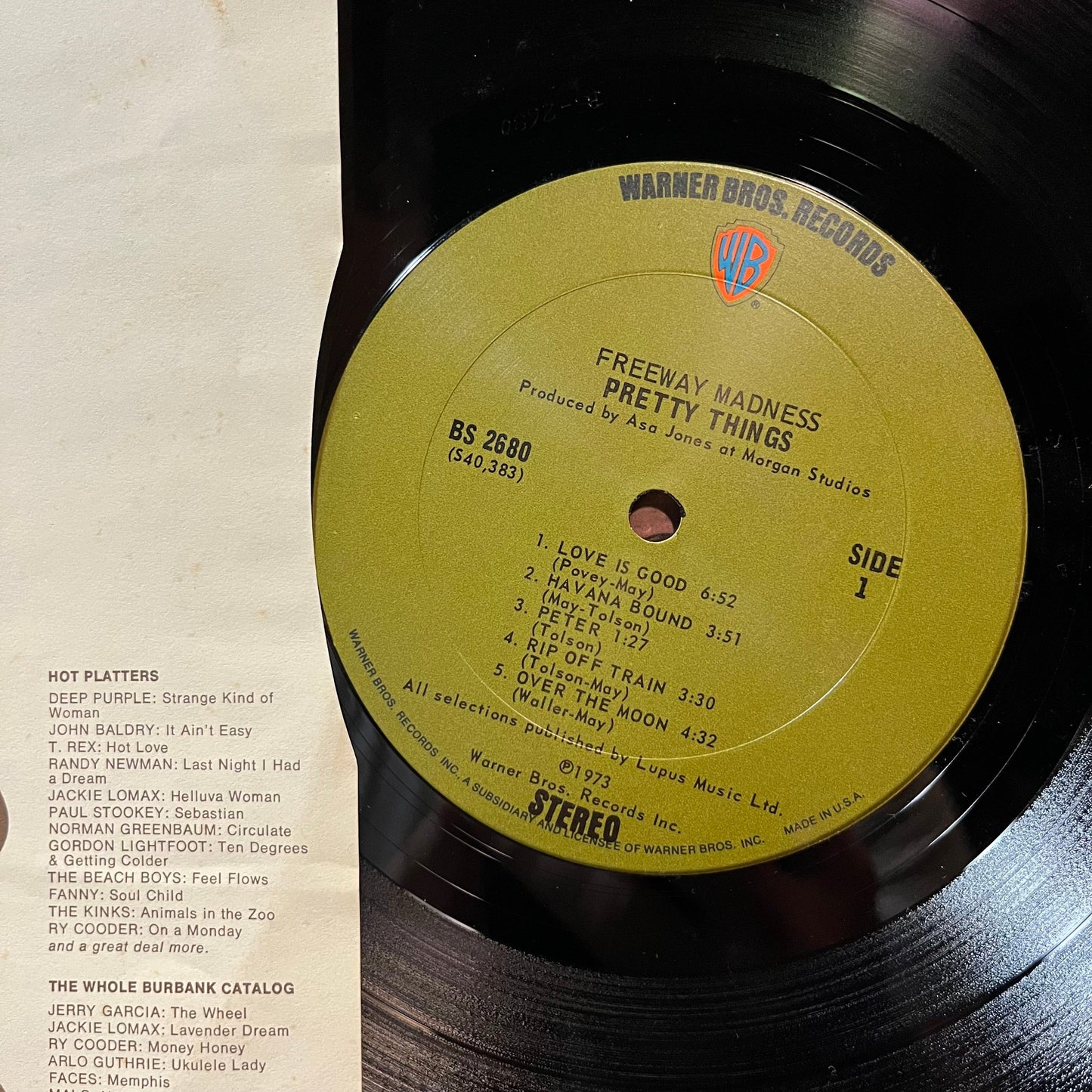 The Pretty Things - Freeway Madness (VINYL LP WARNER BROS. BS 2680 1973) | Near Mint (NM or M-) Very Good (VG)-