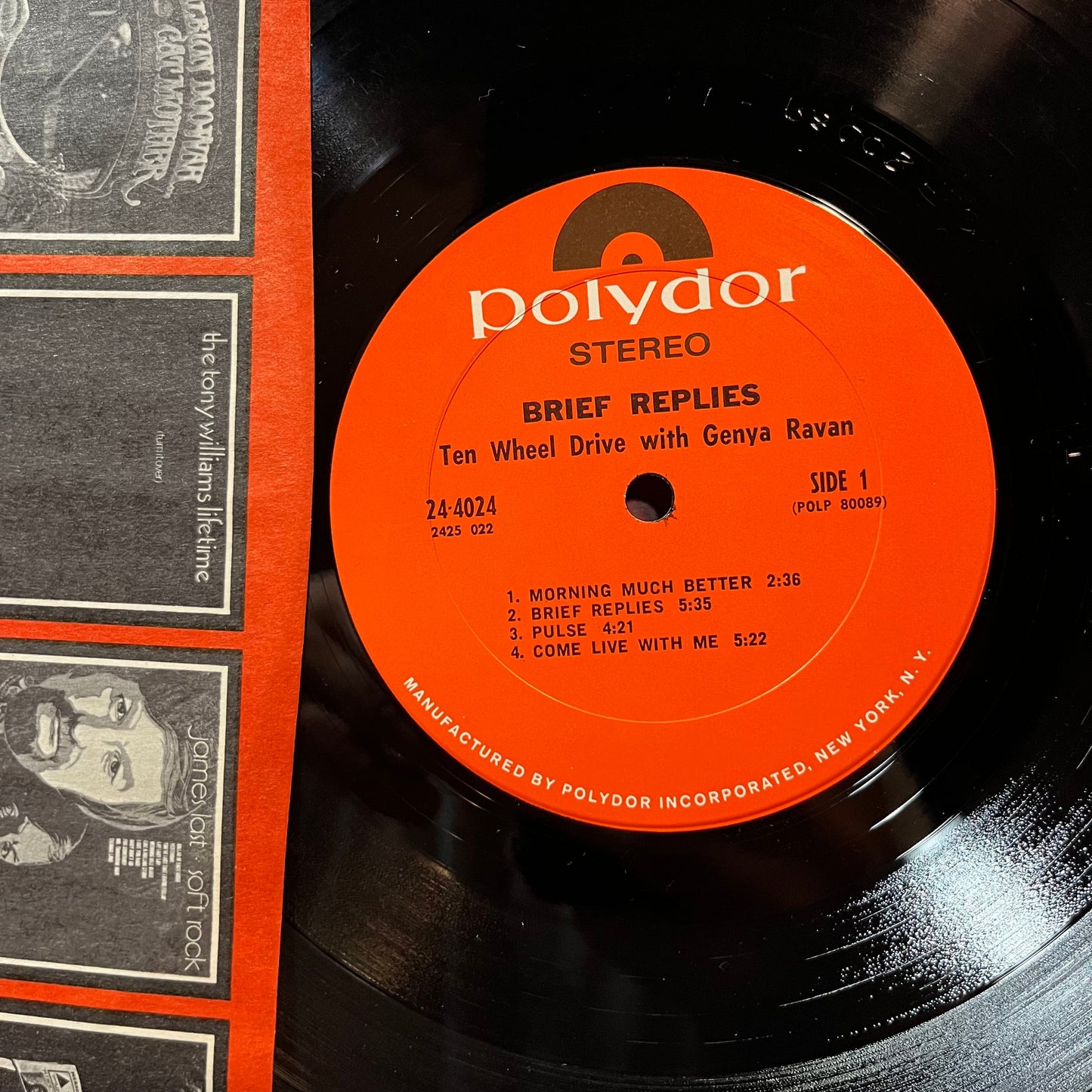 Ten Wheel Drive With Genya Ravan - Brief Replies (VINYL LP POLYDOR 2425 022 1970) | USED Near Mint (NM or M-) Very Good Plus (VG+)--