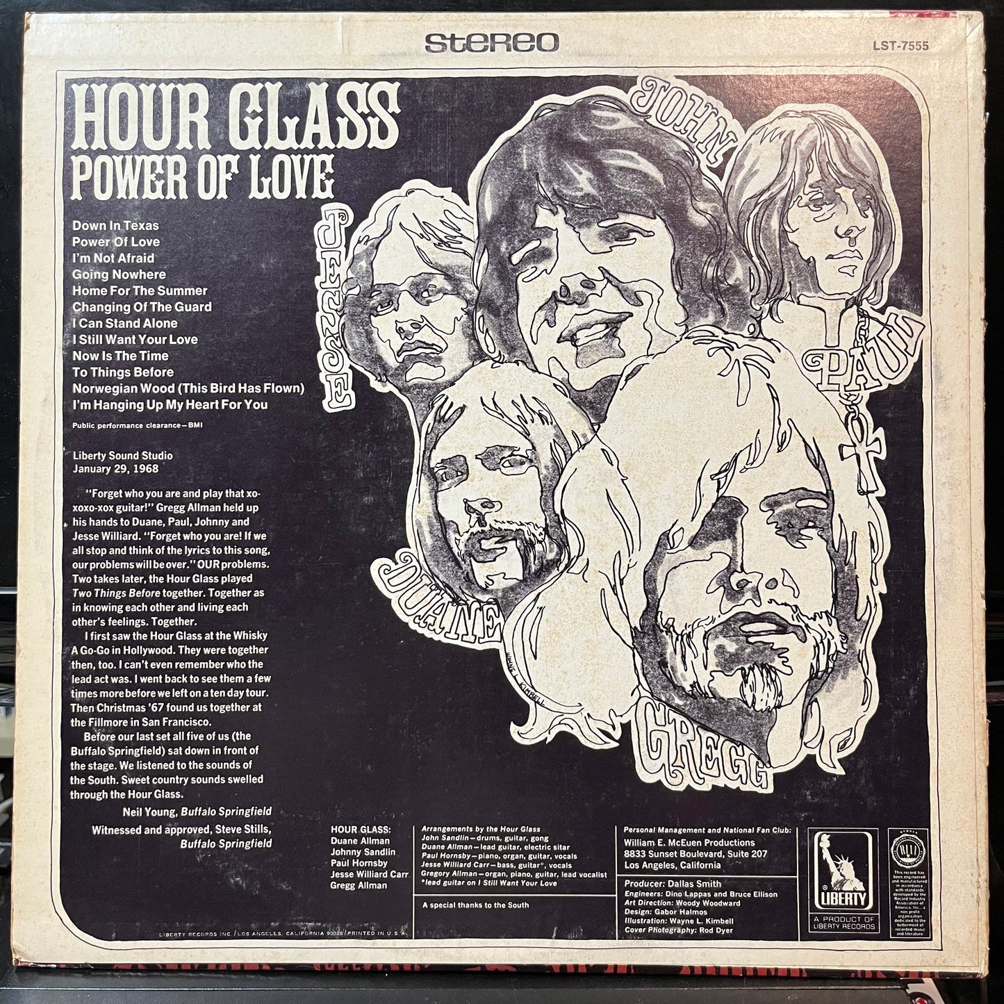Hour Glass - Power Of Love (VINYL LP LIBERTY LST-7555 1968) | USED Near Mint (NM or M-) Very Good Plus Plus (VG++)-