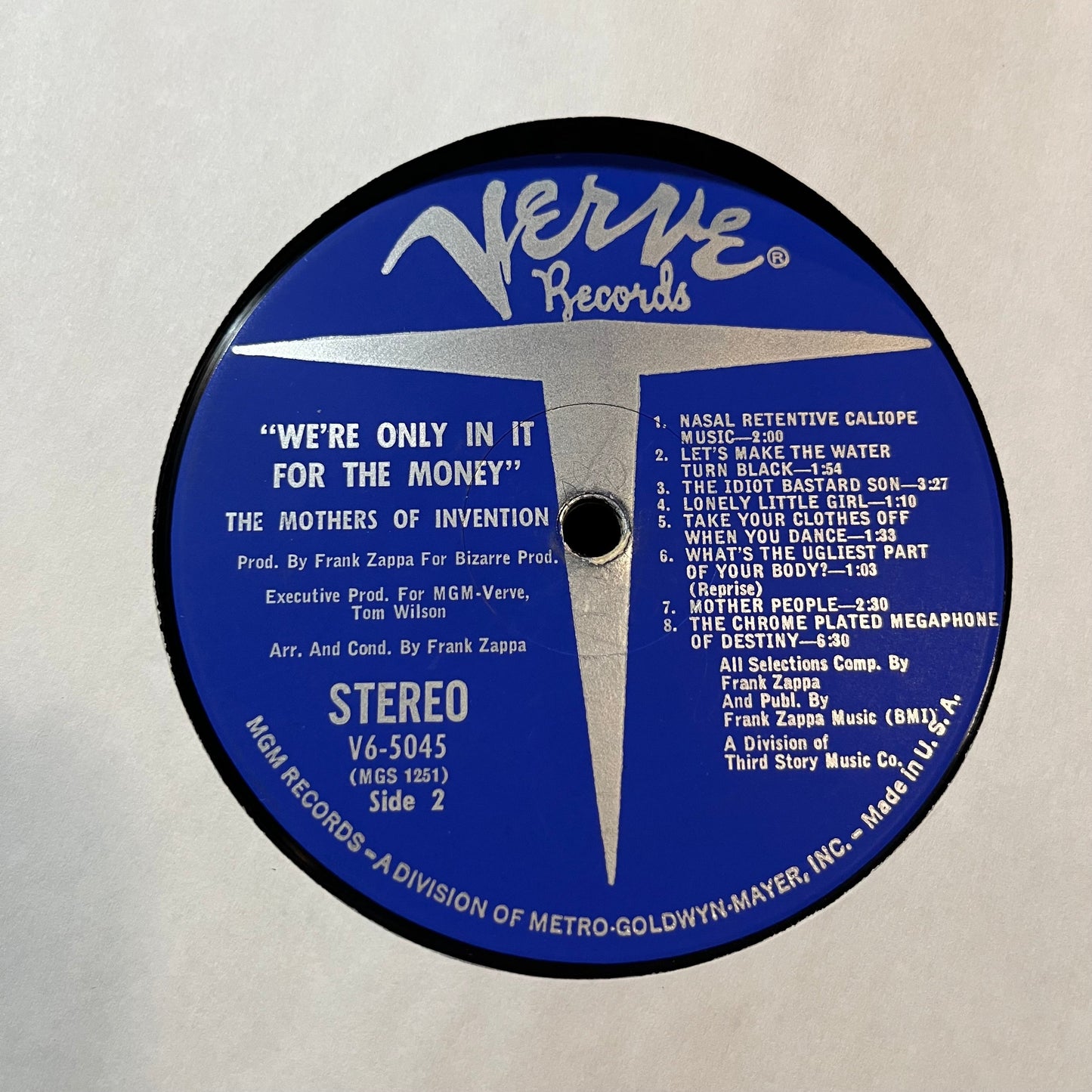 The Mothers Of Invention - We're Only In It For The Money (VINYL LP VERVE V/V6 5045X 1968) | Very Good (VG) Very Good (VG)--