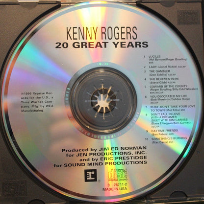 Kenny Rogers - 20 Great Years | Mint (M) Mint (M)-