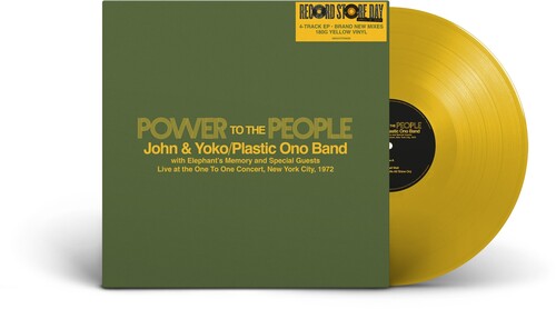 JOHN & YOKO / PLASTIC ONO BAND / ELEPHANT'S MEMORY - Power To The People: Live at the One To One Concert, New York City 1972 (2025 RSD Exclusive, Extended Play, 180 Gram Vinyl, Colored Vinyl, Yellow) | Mint (M) Mint (M)-