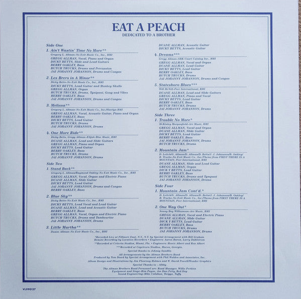The Allman Brothers Band - Eat A Peach | Mint (M) Mint (M)-