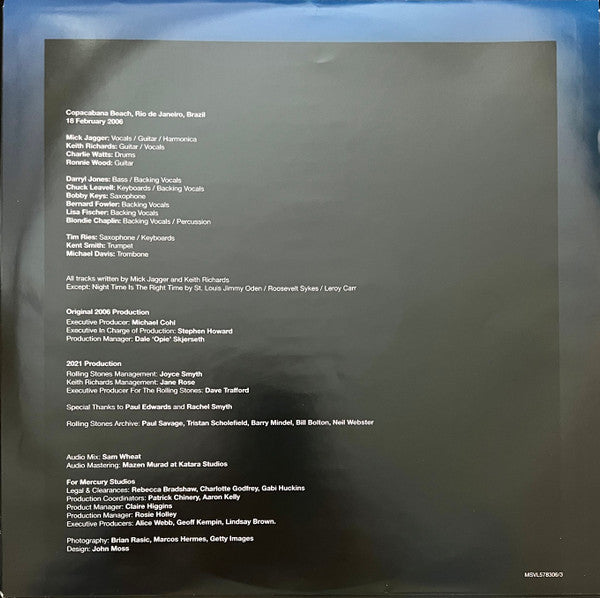 The Rolling Stones - A Bigger Bang - Live On Copacabana Beach (3xCOLOR VINYL) | Mint (M) Mint (M)-