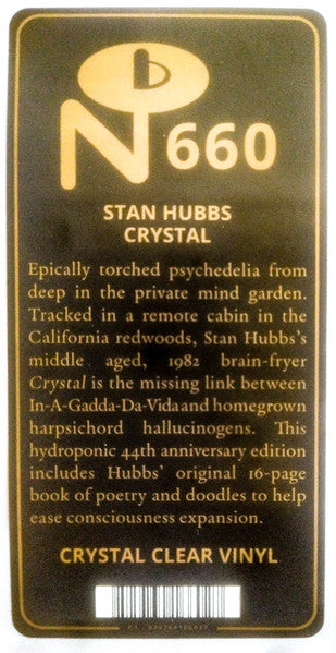 Stan Hubbs - Crystal (CLEAR VINYL) |-