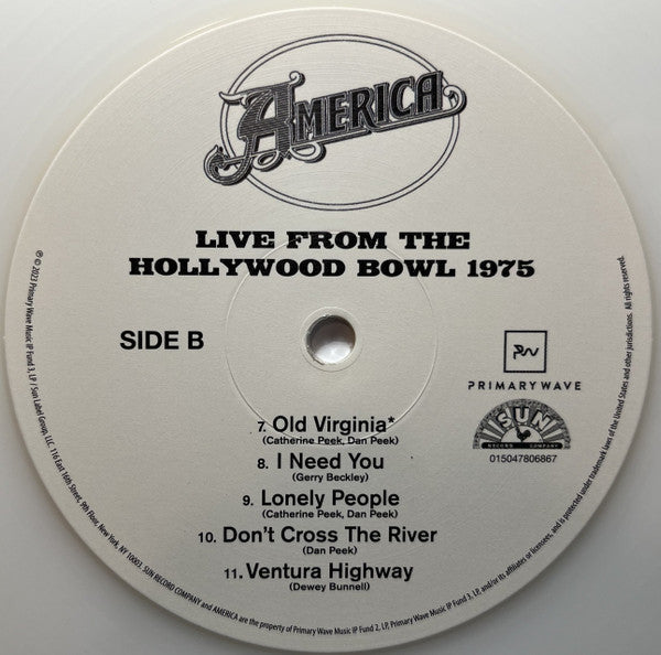 America (2) - Live From The Hollywood Bowl 1975 | Mint (M) Mint (M)-