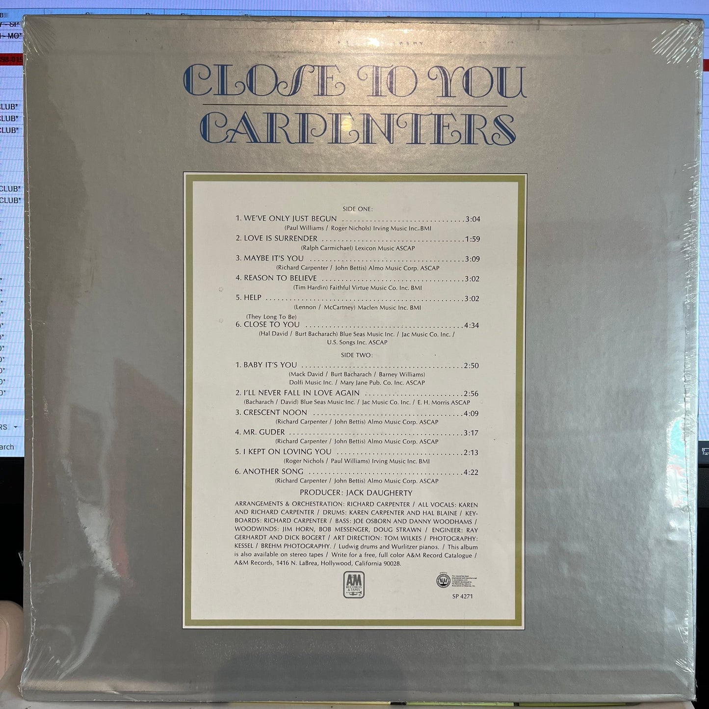 Close To You *SEALED* | Mint (M) Mint (M)-