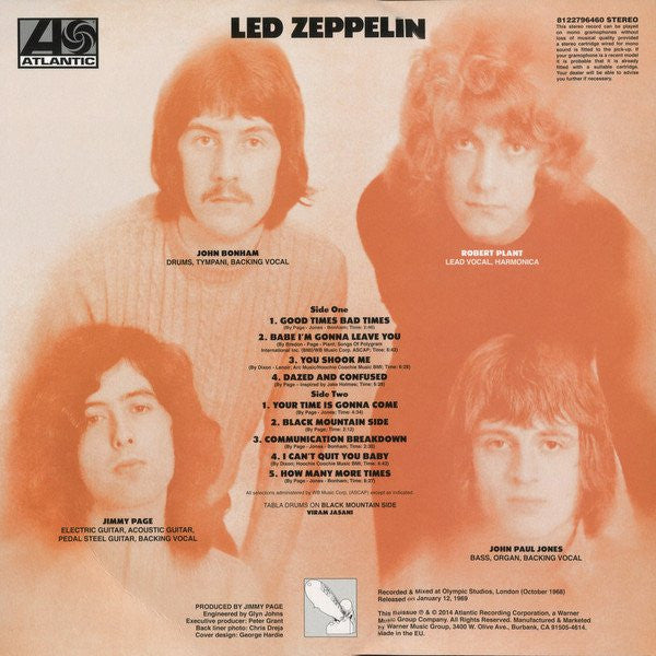Led Zeppelin - Led Zeppelin: Deluxe Edition (180 GRAM VINYL) | Mint (M) Mint (M)-