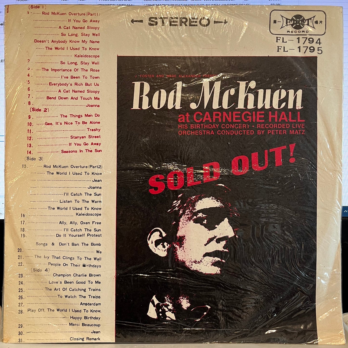Rod McKuen - At Carnegie Hall *SEALED* | Mint (M) Near Mint (NM)-